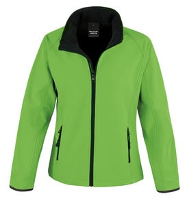 Result R231F - Core Ladies Printable Soft Shell Vivid Green/ Black