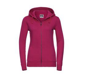 Russell JZ66F - Ladies` Authentic Zipped Hood Fuchsia