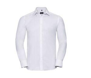 Russell Collection JZ962 - Mens Long Sleeve Herringbone Shirt