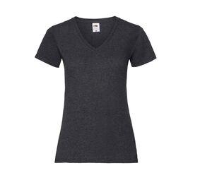 Fruit of the Loom SC601 - Lady Fit V Neck (61-398-0) Dark Heather Grey