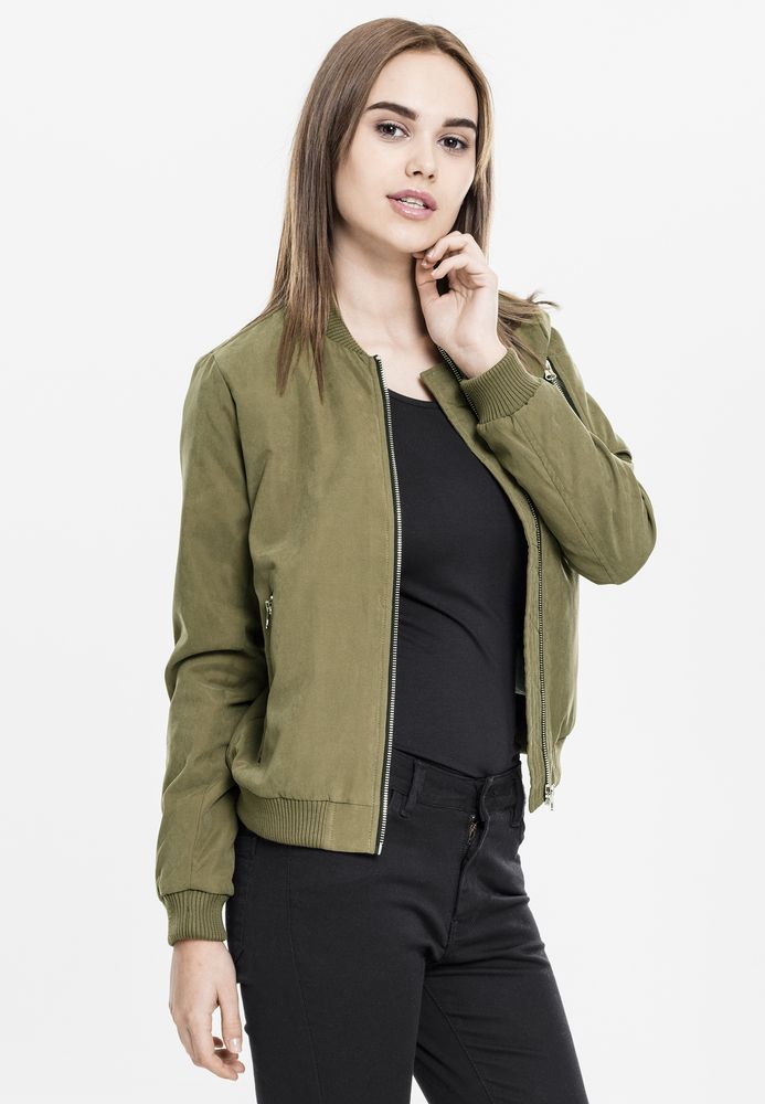 Urban Classics TB1551C - Ladies Peached Bomber Jacket