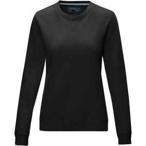 Elevate NXT 37513 - Jasper women’s GOTS organic recycled crewneck sweater Solid Black