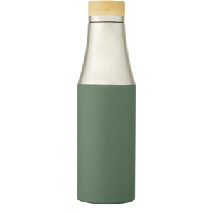 PF Concept 100667 - Hulan 540 ml copper vacuum insulated stainless steel bottle with bamboo lid Heather Green