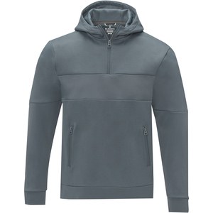 Elevate Life 39472 - Sayan men's half zip anorak hooded sweater Steel Grey